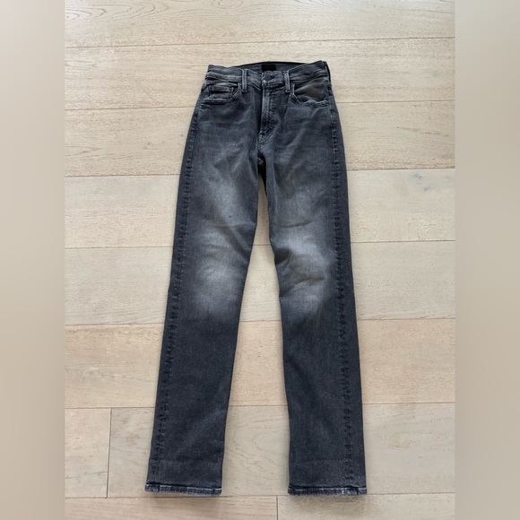 Mother The Midrise Rider Skimp I hate Snakes gray Black 26 jeans - Picture 7 of 14
